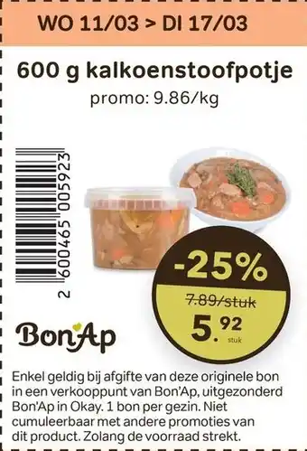 Bon Ap Kalkoenstoofpotje! aanbieding