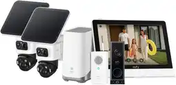 Coolblue EufyCam S4 Lot de 2 + HomeBase 3 + Video Doorbell E340 + Smart Display E10 aanbieding