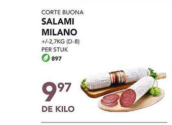 Bidfood Corte Buona Salami Milano aanbieding