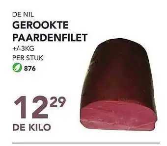 Bidfood De Nil Gerookte Paardenfilet aanbieding