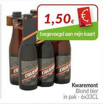 Intermarché Kwaremont Blond Bier aanbieding