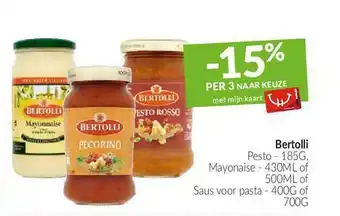 Intermarché Bertolli Pesto Mayonaise Of Saus Voor Pasta aanbieding