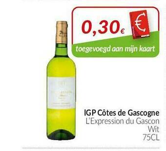 Intermarché Igp Côtes De Gascogne aanbieding