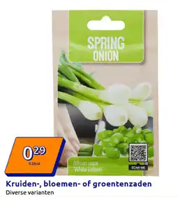 Action Kruiden, Bloemen of Groentenzaden aanbieding