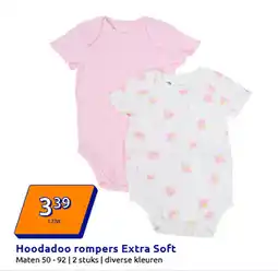 Action Hoodadoo rompers Extra Soft aanbieding