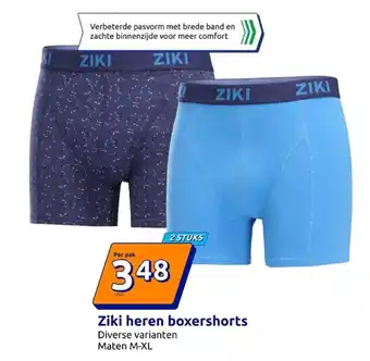 Action Ziki heren boxershorts aanbieding