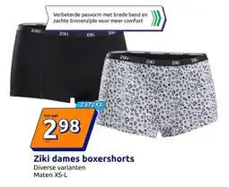 Action Ziki dames boxershorts aanbieding