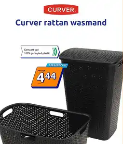 Action Curver rattan wasmand 83X44X27 CM aanbieding