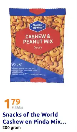 Action Snacks of the World Cashew en Pinda Mix Spicy aanbieding