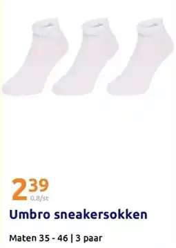 Action Umbro Sneakersokken aanbieding