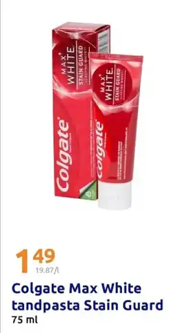 Action Colgate Max White tandpasta Stain Guard aanbieding