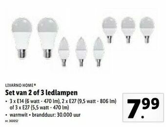 Set van 2 of 3 ledlampen