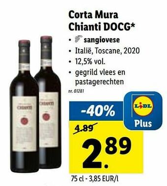 Lidl Corta mura chianti docg aanbieding