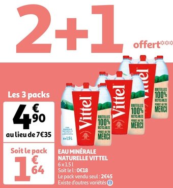 Auchan Eau Minerale Naturelle Vittel aanbieding