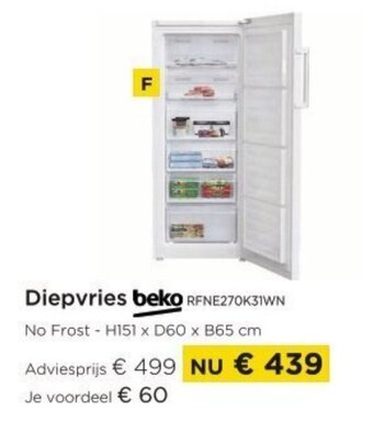Beko Diepvries RFNE270K31WN