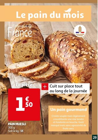 Auchan Pain Muesli 300g aanbieding
