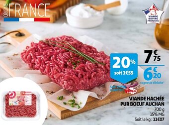 Auchan Viande Hachee Pur Boeuf 700g aanbieding