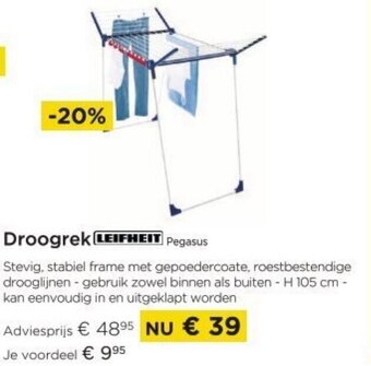 Molecule Droogrek Leifheit aanbieding