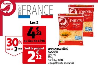 Auchan Emmental Rape 350g aanbieding