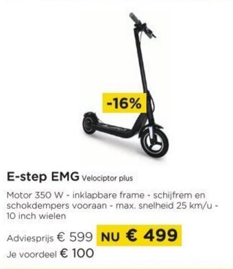 Molecule E-step EMG Velociptor plus aanbieding