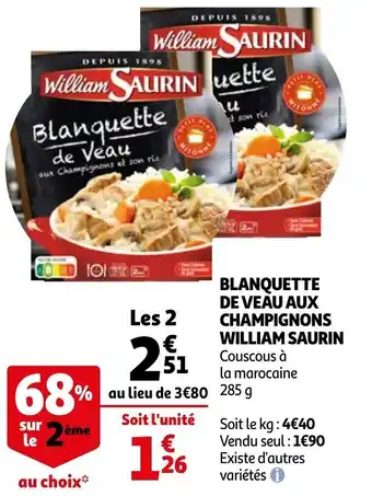 Blanquette De Veau aux Champignons William Saurin 285g