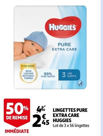 Lingettes Pure Extra Care Huggies