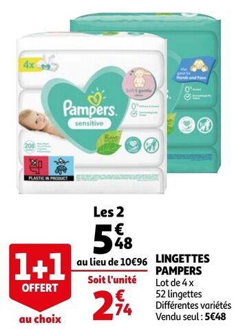 Auchan Lingettes Pampers aanbieding