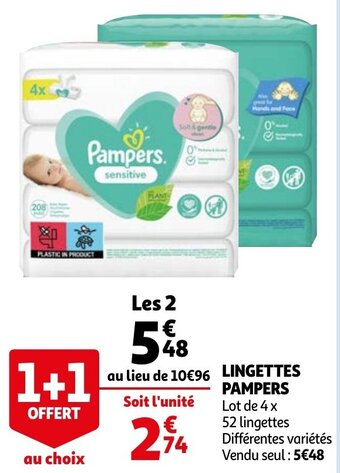 Auchan Lingettes Pampers aanbieding