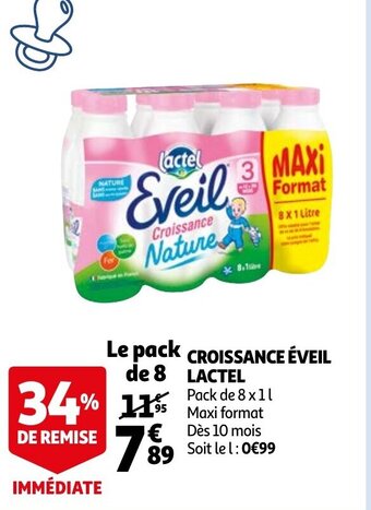 Auchan Croissance Eveil Lactel aanbieding