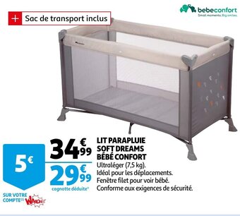 Auchan Lit Parapluie Soft Dreams Bebe Confort aanbieding