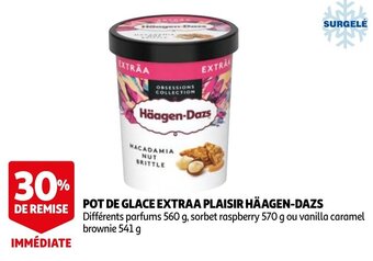 Auchan Pot De Glace Extraa Plaisir Haagen-Dazs 541g aanbieding