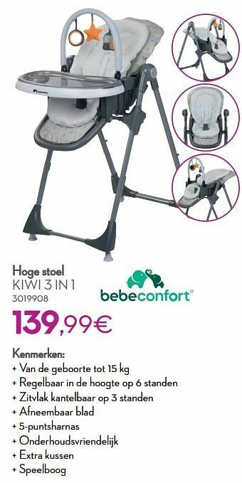 Cora Hoge stoel kiwi 3 in 1 aanbieding