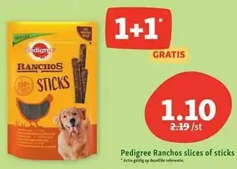 Maxi Zoo Pedigree ranchos slices of sticks aanbieding