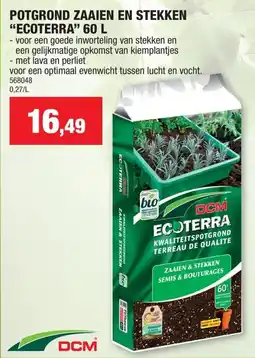 Hubo Potgrond Zaaien en Stekken Ecoterra aanbieding