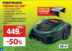 Hubo Bosch Robotmaaier Indego XS 300 aanbieding