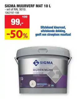 Hubo Sigma Muurverf Mat aanbieding