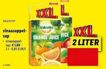 Lidl Sinaasappelsap aanbieding