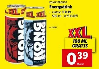 Lidl Energydrink classic aanbieding