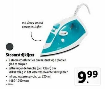 Lidl Stoomstrijkijzer aanbieding