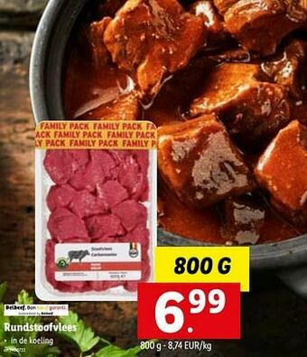 Lidl Rundstoofvlees aanbieding