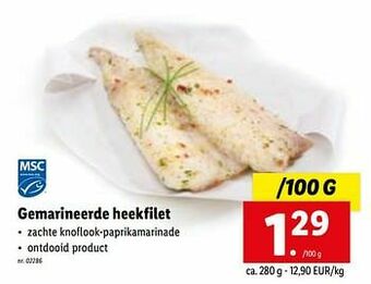 Lidl Gemarineerde heekfilet aanbieding
