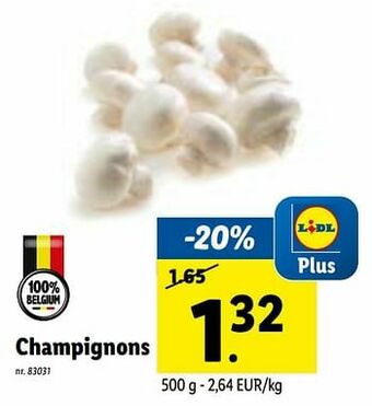 Lidl Champignons aanbieding