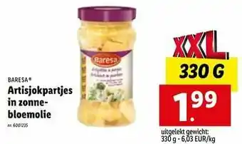 Lidl Artisjokpartjes in zonnebloemolie aanbieding