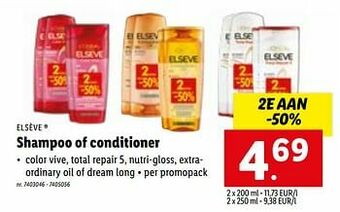 Lidl Shampoo of conditioner aanbieding