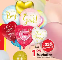 Yess folieballon aanbieding