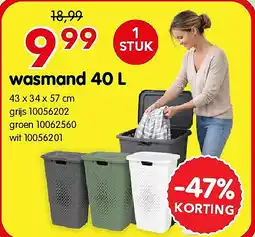 Yess wasmand 40 L aanbieding