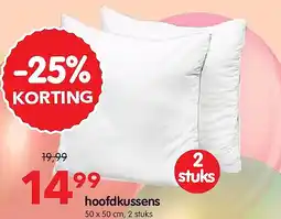 Yess hoofdkussens aanbieding