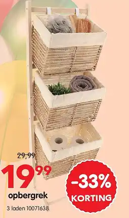 Yess opbergrek aanbieding