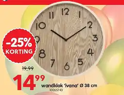 Yess wandklok ‘ivana’ aanbieding