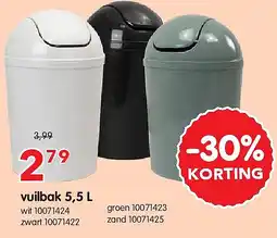 Yess vuilbak 5,5 L aanbieding